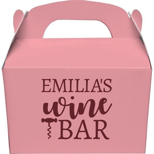 Corkscrew Wine Bar Gable Favor Boxes